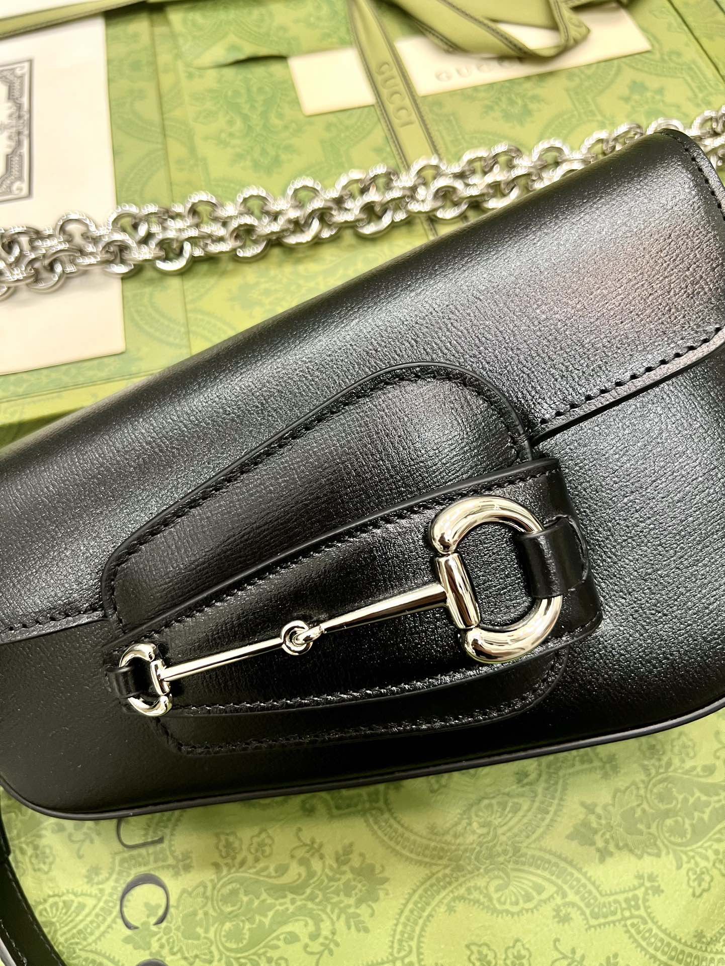 Gucci Horsebit 1955 Mini Shoulder Bag Black Leather