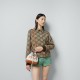 Gucci Mini Shoulder Bag With Gucci Print Beige Canvas