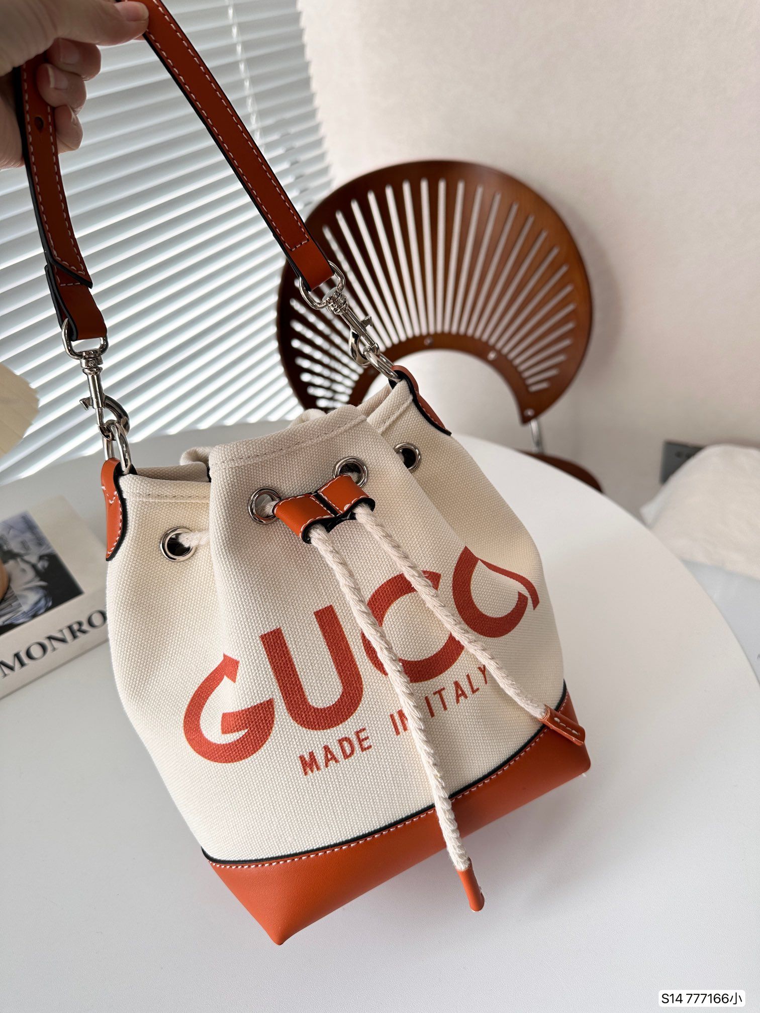 Gucci Mini Shoulder Bag With Gucci Print Beige Canvas