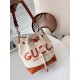 Gucci Mini Shoulder Bag With Gucci Print Beige Canvas