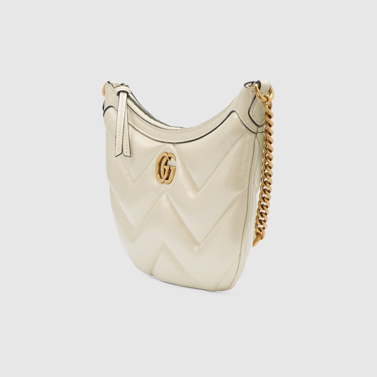 Gucci Gg Marmont Small Shoulder Bag White Leather