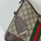 Gucci Ophidia Gg Medium Shoulder Bag Beige And Ebony Gg Supreme