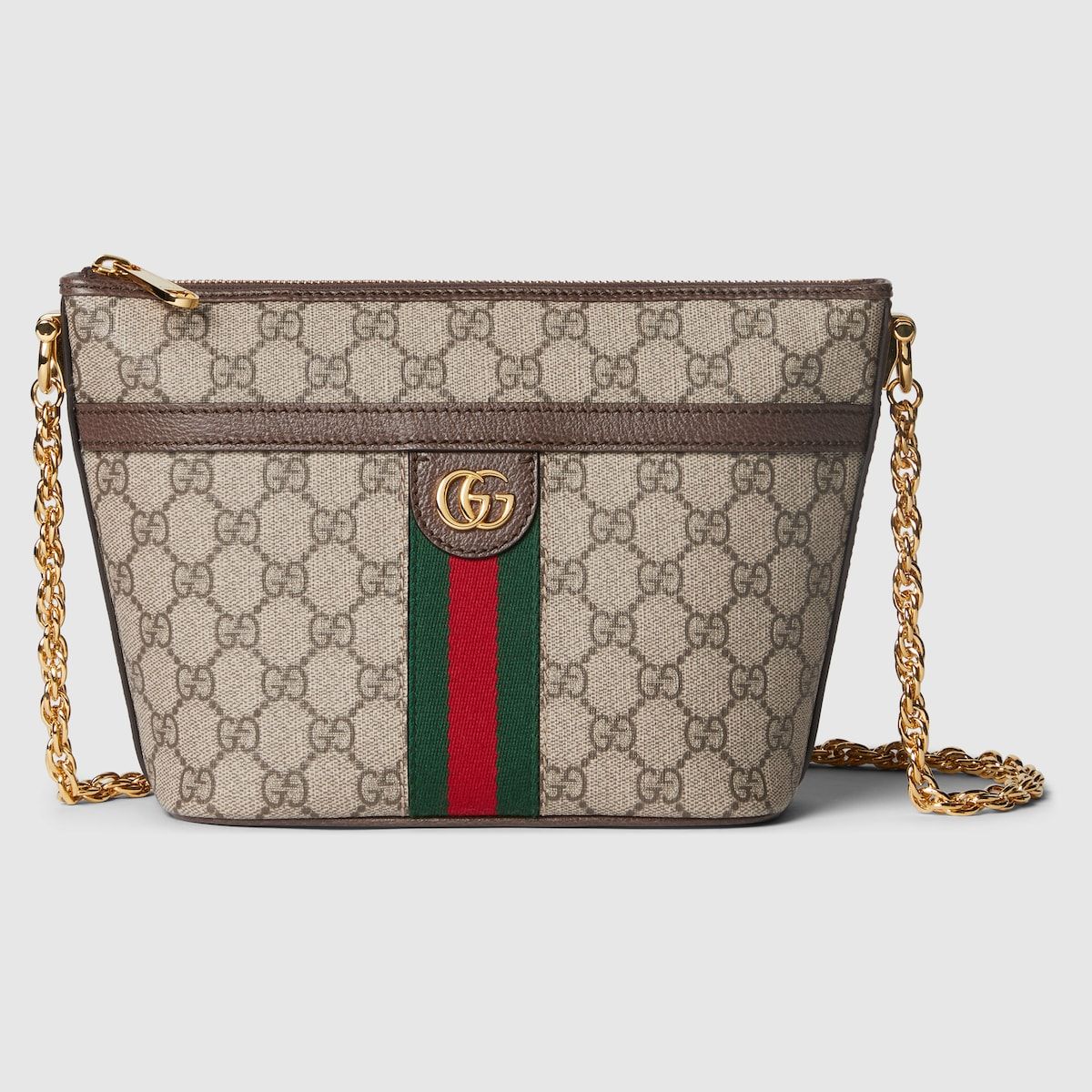 Gucci Ophidia Gg Mini Shoulder Bag Beige And Ebony Gg Supreme