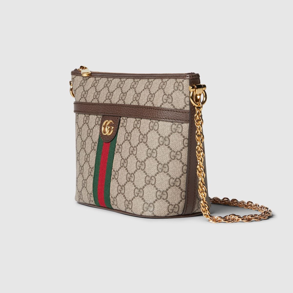 Gucci Ophidia Gg Mini Shoulder Bag Beige And Ebony Gg Supreme