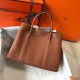 Hermes Garden Party 30 Bag In Gold Clemence Leather