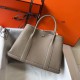 Hermes Garden Party 30 Bag In Tourterelle Clemence Leather