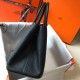 Hermes Garden Party 30 Bag In Black Clemence Leather