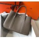 Hermes Garden Party 30 Bag In Taupe Clemence Leather