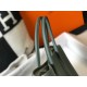 Hermes Garden Party 30 Bag In Vert Amande Clemence Leather