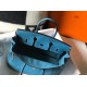 Hermes Birkin 25 Bag In Blue Jean Clemence Leather with GHW