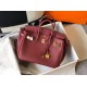 Hermes Birkin 25 Bag In Bordeaux Clemence Leather with GHW