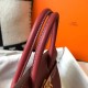 Hermes Birkin 25 Bag In Bordeaux Clemence Leather with GHW