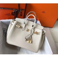 Hermes Birkin 25 Bag In Beton Clemence Leather with GHW