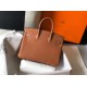 Hermes Birkin 25 Bag In Gold Clemence Leather with GHW