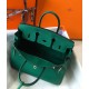 Hermes Birkin 25 Bag In Vert Vertigo Clemence Leather with GHW