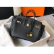 Hermes Birkin 25 Bag In Black Clemence Leather with GHW