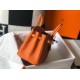 Hermes Birkin 25 Bag In Orange Clemence Leather with GHW