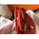 Hermes Birkin 25 Bag In Orange Red Clemence Leather with GHW