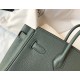 Hermes Birkin 25 Bag In Vert Amande Clemence Leather with GHW