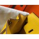 Hermes Birkin 25 Bag In Yellow Clemence Leather with GHW