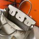 Hermes Birkin 30 Bag in Beton Clemence Leather with GHW