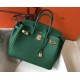 Hermes Birkin 30 Bag in Vert Vertigo Clemence Leather with GHW