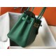 Hermes Birkin 30 Bag in Vert Vertigo Clemence Leather with GHW