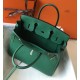 Hermes Birkin 30 Bag in Vert Vertigo Clemence Leather with GHW