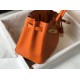 Hermes Birkin 30 Bag in Orange Clemence Leather with GHW