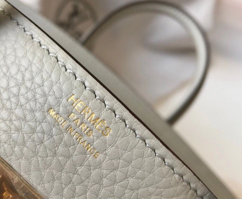 Hermes Birkin 30 Bag in Pearl Grey Clemence Leather with GHW