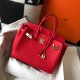 Hermes Birkin 30 Bag in Red Clemence Leather with GHW