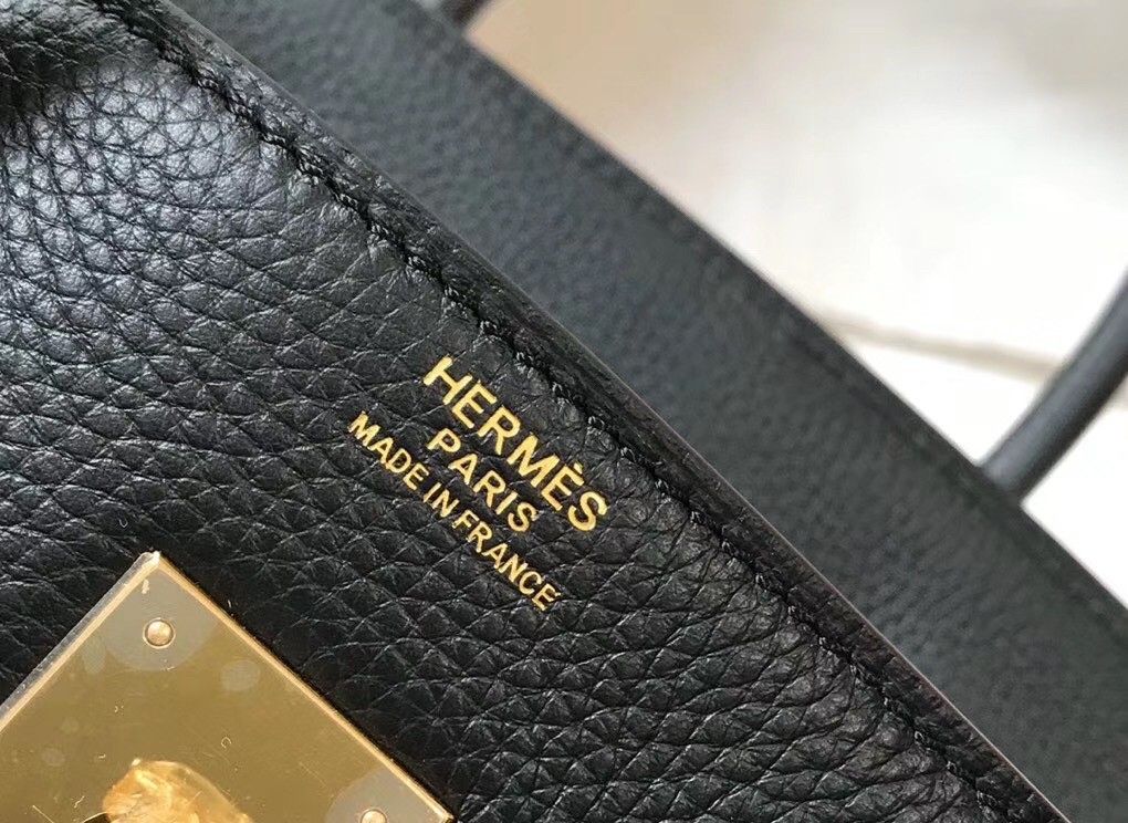 Hermes Birkin 35 Bag in Black Clemence Leather with GHW