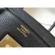 Hermes Birkin 35 Bag in Black Clemence Leather with GHW