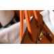 Hermes Birkin 35 Bag in Orange Clemence Leather with GHW