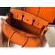 Hermes Birkin 35 Bag in Orange Clemence Leather with GHW