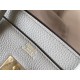 Hermes Birkin 35 Bag in Pearl Grey Clemence Leather with GHW