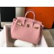 Hermes Birkin 35 Bag in Pink Clemence Leather with GHW