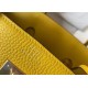 Hermes Birkin 35 Bag in Yellow Clemence Leather with GHW