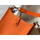 Hermes Evelyne III Mini Bag In Orange Clemence Leather