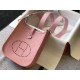 Hermes Evelyne III Mini Bag In Pink Clemence Leather