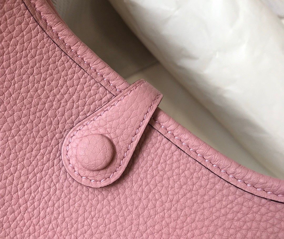 Hermes Evelyne III Mini Bag In Pink Clemence Leather