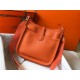 Hermes Evelyne III 29 Bag In Orange Clemence Leather