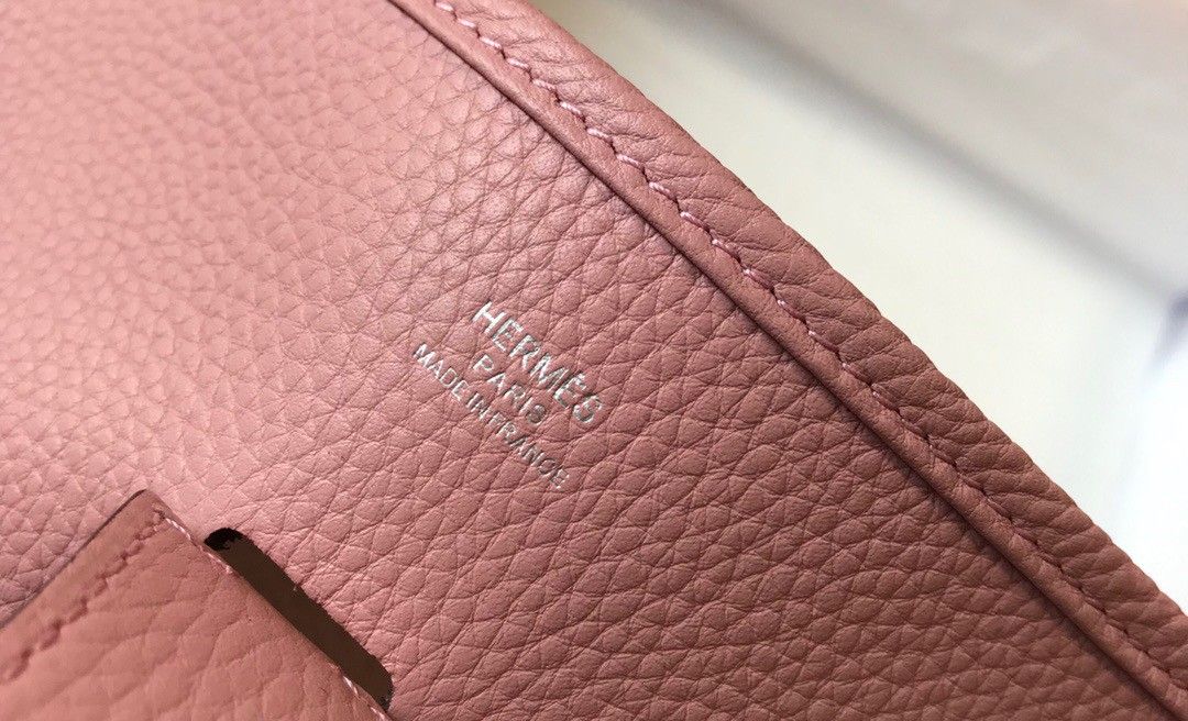 Hermes Evelyne III 29 Bag In Pink Clemence Leather