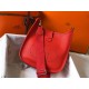 Hermes Evelyne III 29 Bag In Red Clemence Leather