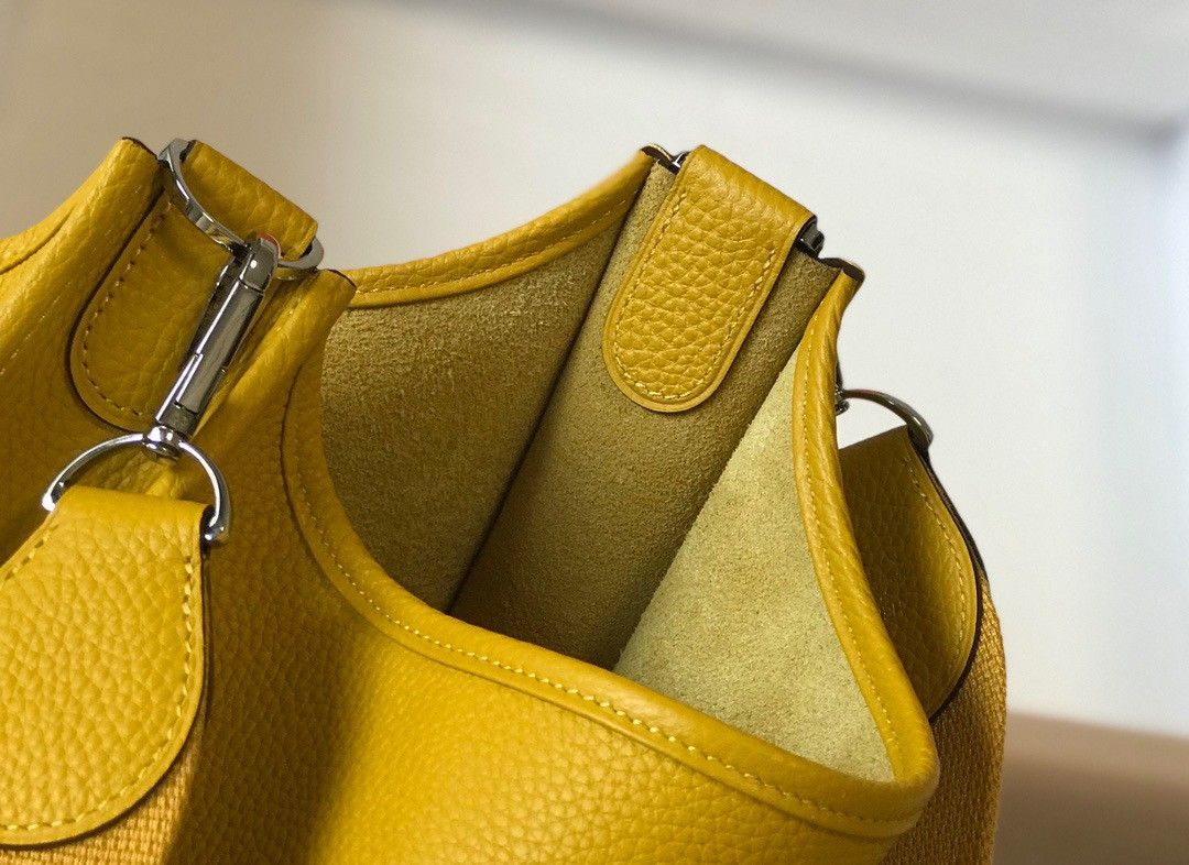 Hermes Evelyne III 29 Bag In Yellow Clemence Leather