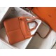 Hermes Halzan 31cm Bag In Orange Clemence Leather