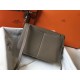 Hermes Halzan 31cm Bag In Taupe Clemence Leather