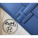 Hermes Jige Elan 29 Clutch Bag In Blue Agate Epsom Leather