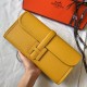 Hermes Jige Elan 29 Clutch Bag In Yellow Epsom Leather