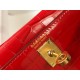 Hermes Kelly Mini II Sellier Bag In Red Crocodile Embossed Leather